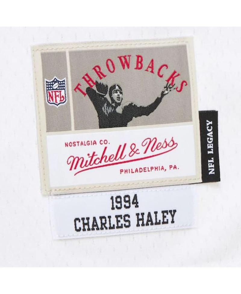 Mitchell & Ness Men's Charles Haley White/Navy Dallas Cowboys 1994 Alternate Legacy Replica Jersey