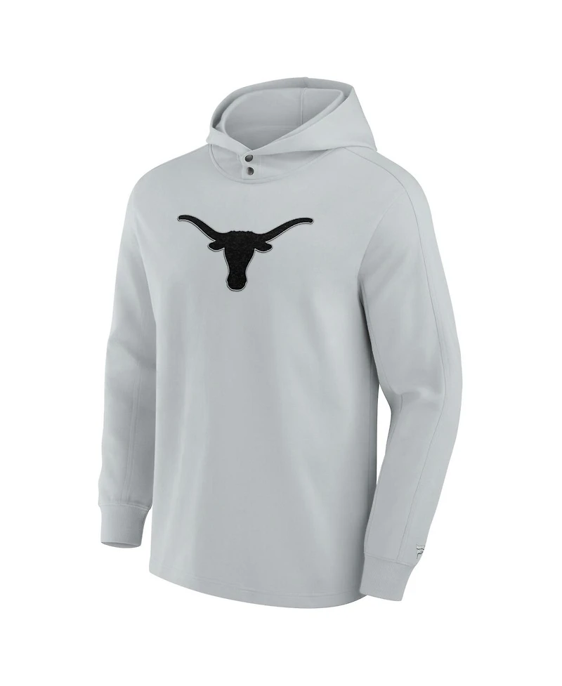 Fanatics Men's Gray Texas Longhorns Blaze Tri-Blend Pullover Hoodie