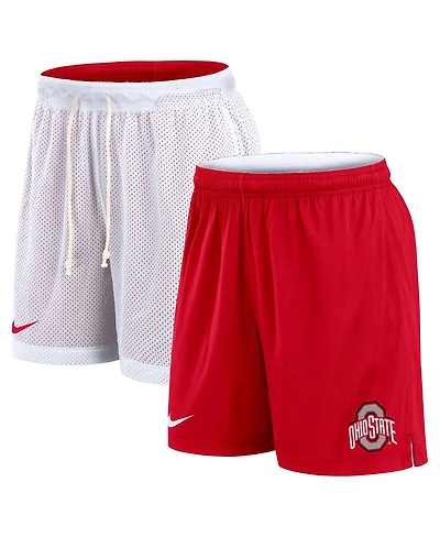 Nike Men's White/Scarlet Ohio State Buckeyes Primetime Reversible Performance Shorts