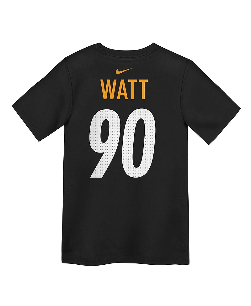 Nike Preschool T.j. Watt Black Pittsburgh Steelers Player Name Number T-Shirt