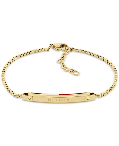 Tommy Hilfiger Linear Logo Plaque Chain Bracelet