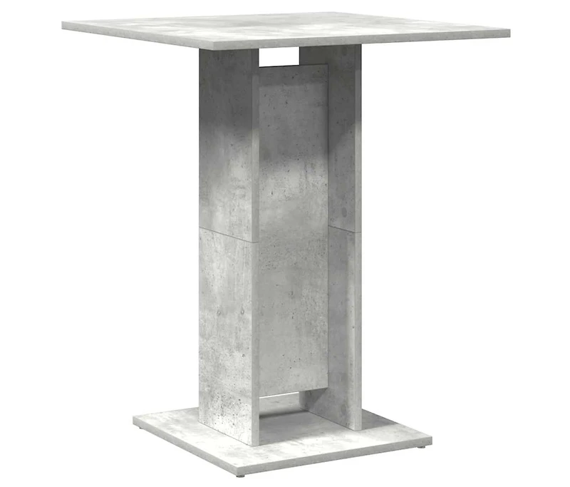 Bistro Table Concrete Gray 23.6"x23.6"x29.5" Engineered Wood