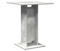 Bistro Table Concrete Gray 23.6"x23.6"x29.5" Engineered Wood