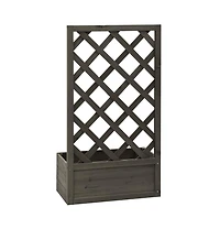 Garden Trellis Planter Gray 19.7"x9.8"x35.4" Solid Firwood
