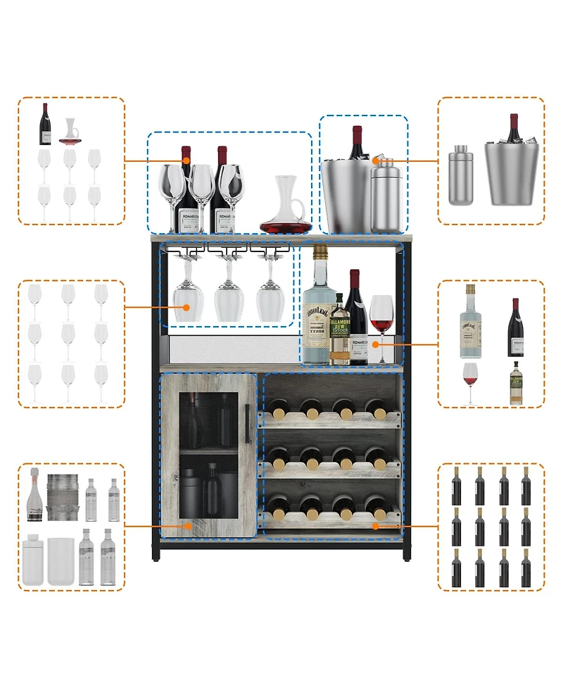 gaomon Wine Bar Cabinet
