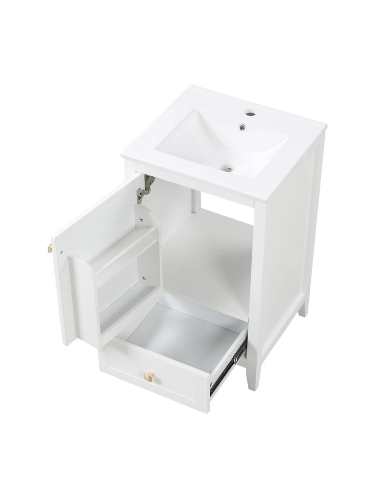 Slickblue Modern Bathroom Vanity with Sink for Stylish Storage and Functionality