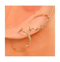 Party Stone Hoop Earring