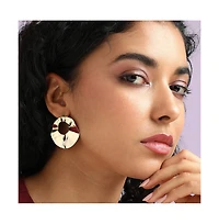 Minimal Swirl Circular Drop Earrings