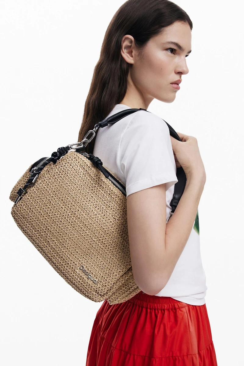 Desigual Women's Small raffia bag