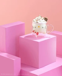 JoyJolt Hello Kitty 3D Double Wall Espresso Glass