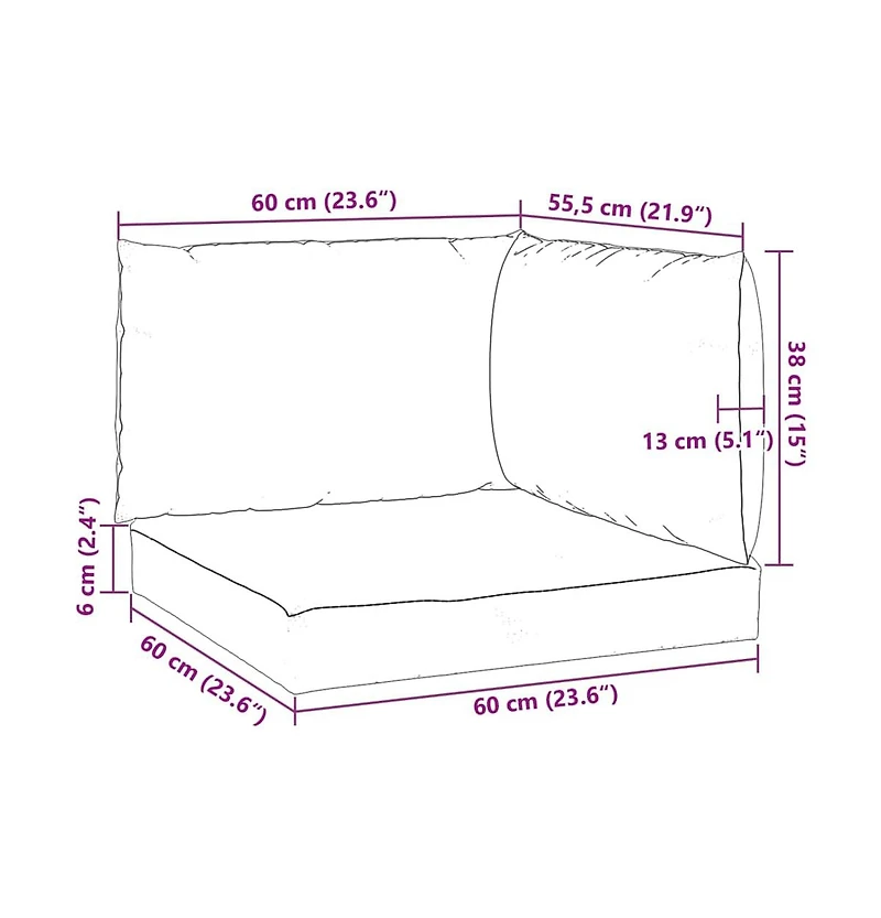 Pallet Cushions 3 pcs Green Oxford Fabric