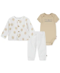 Huggies Baby Turn Me Around Cotton Jacket, Bodysuit & Pants, 3-Piece Set