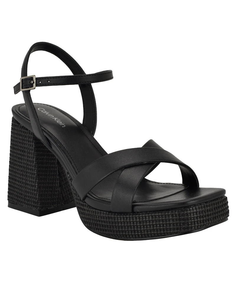 Calvin Klein Women's Drancy Block Heel Sandals