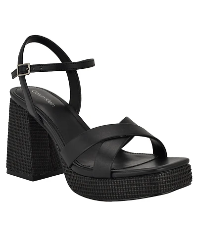 Calvin Klein Women's Drancy Block Heel Sandals