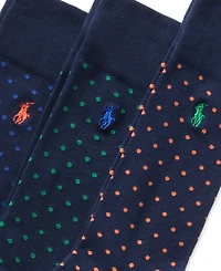 Polo Ralph Lauren Men's 3-Pk. Classic Dot Dress Socks