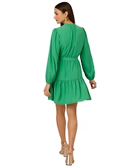 Adrianna by Papell Women's Lace-Trim Tiered Dress