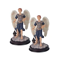 Fc Design "2-pc Set" 6"H Archangel Sealtiel Statue Angel of Prayer Holy Figurine Statue Ornament Home Room Office Decor and Perfect Ideas for Housewar