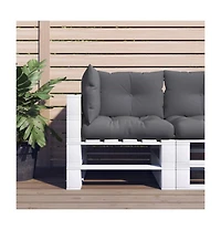 vidaXL Pallet Cushions 3 pcs Anthracite Fabric