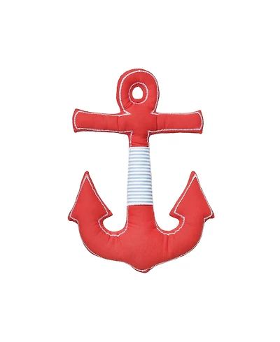 12" x 16.5" x 2" Anchor Shaped Applique and Embelishe Throw Pillow