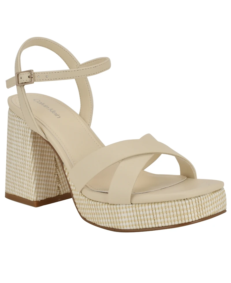 Calvin Klein Women's Drancy Block Heel Sandals