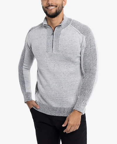 X-Ray Men's Quarter-Zip Pullover Sweater