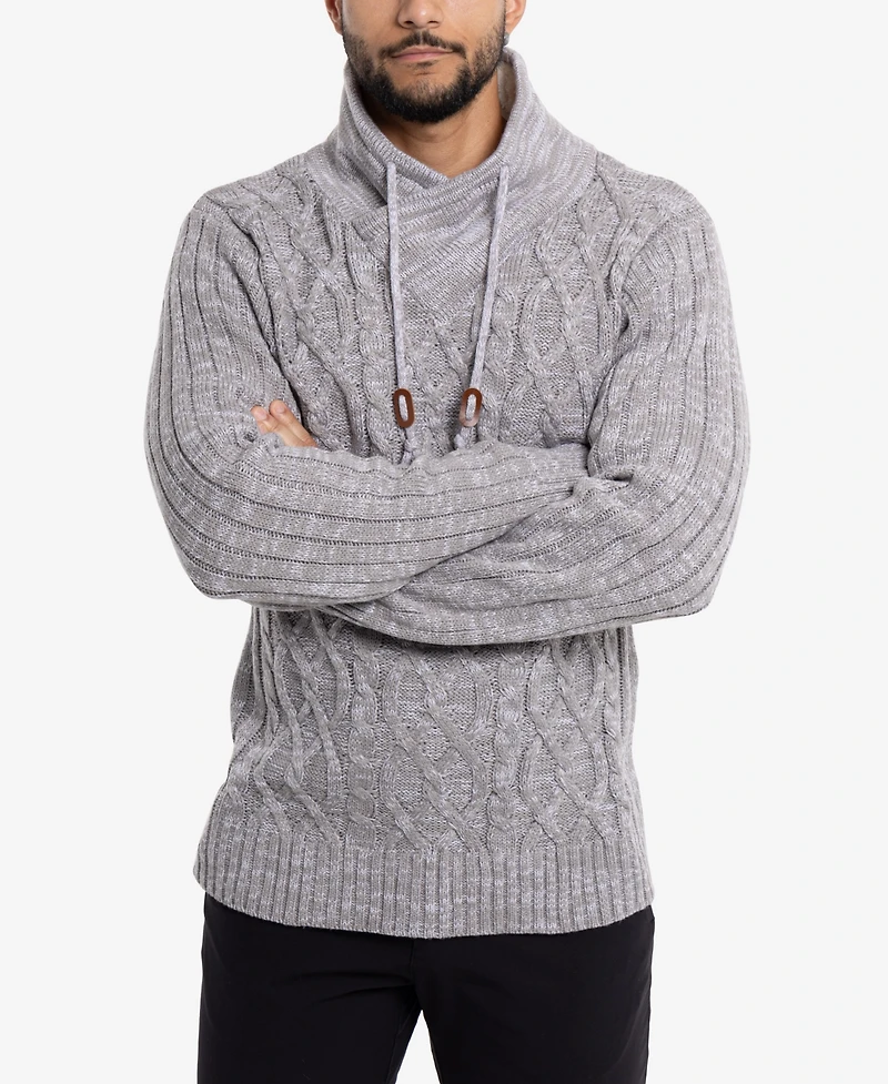 X-Ray Men's Shawl Neck Knit Sweater