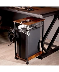 Slickblue Computer Tower with Drawers for Efficient Storage and Organized Workspace