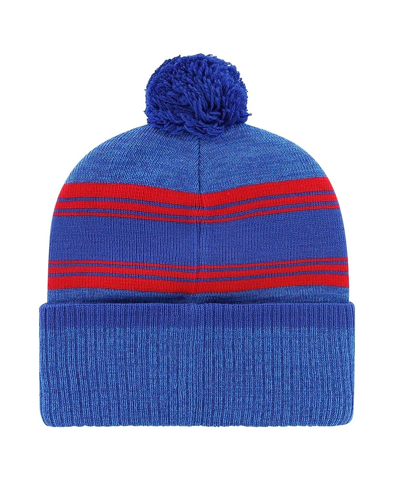 '47 Brand Men's Royal Buffalo Bills Fadeout Cuffed Knit Hat with Pom