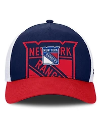 Fanatics Men's Navy/Red New York Rangers Authentic Pro A-Frame Rink Adjustable Hat