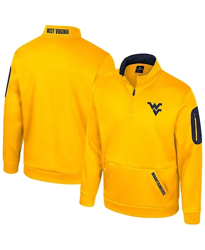 Colosseum Men's Gold West Virginia Mountaineers Mainframe Quarter-Zip Fleece Jacket