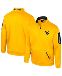 Colosseum Men's Gold West Virginia Mountaineers Mainframe Quarter-Zip Fleece Jacket