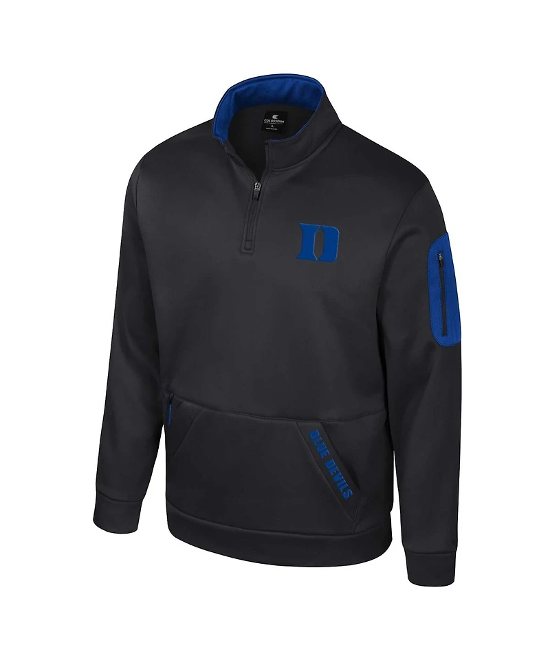 Colosseum Men's Black West Virginia Mountaineers Mainframe Quarter-Zip Fleece Jacket
