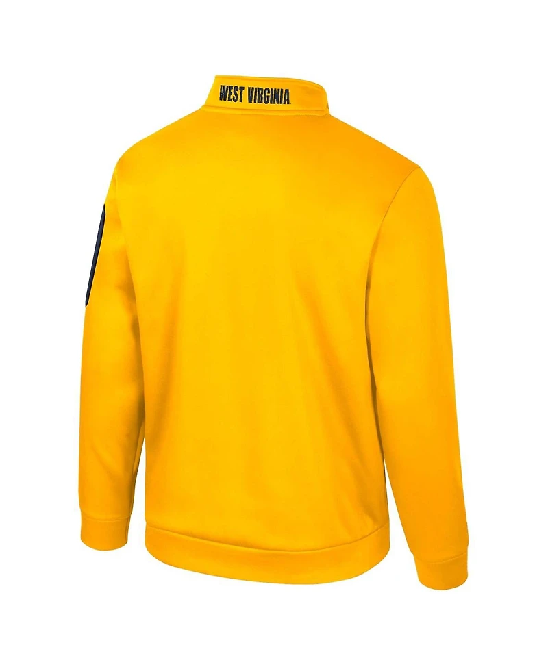 Colosseum Men's Gold West Virginia Mountaineers Mainframe Quarter-Zip Fleece Jacket
