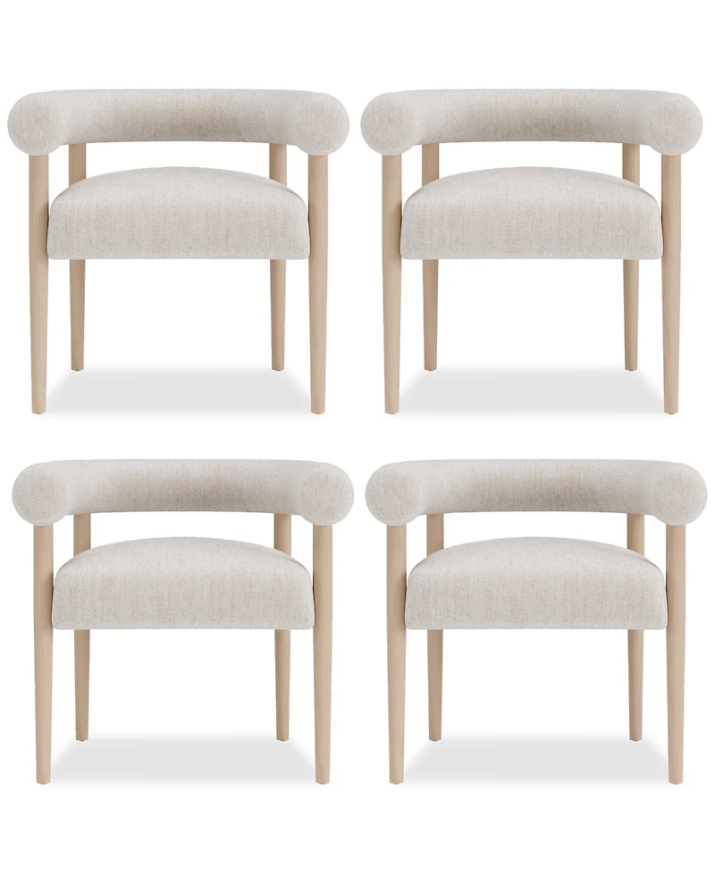 Lunare -Pc. Rolled Back Chair Set