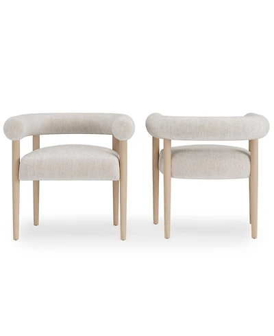 Lunare 2-Pc. Rolled Back Chair Set, Created for Macy's