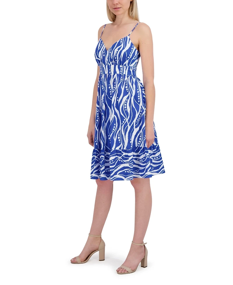 Laundry by Shelli Segal Women's Spaghetti Strap Flared Dress