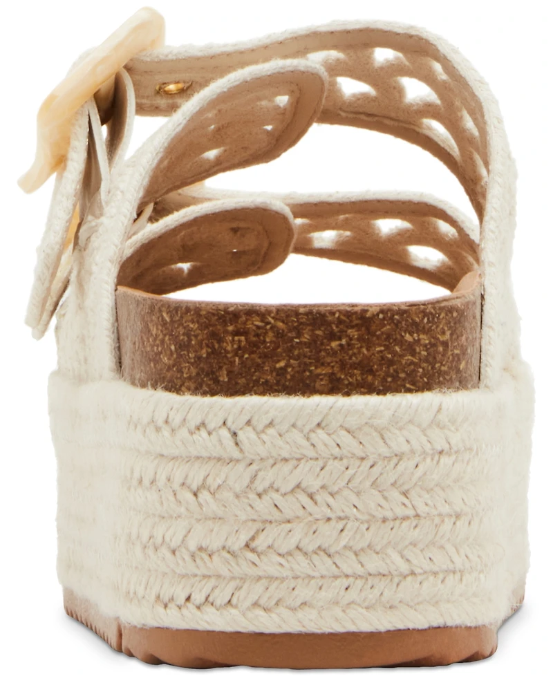 Madden Girl Bali Crochet Double-Strap Flatform Footbed Sandals