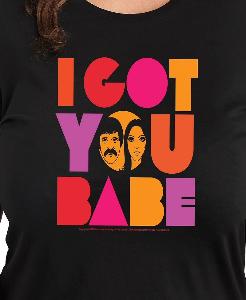 Hybrid Apparel Plus I Got You Babe Graphic Pullover T-shirt