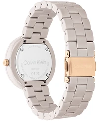 Calvin Klein Women's Ck Pure Sand Ceramic Bracelet Watch, 35mm