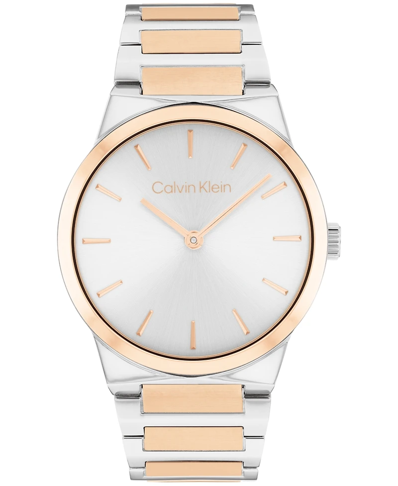 Calvin Klein Women's Ck Linear Elegance Two-Tone Stainless Steel Bracelet Watch
