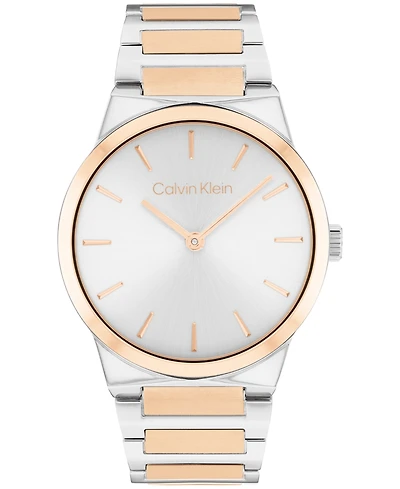 Calvin Klein Women's Ck Linear Elegance Two-Tone Stainless Steel Bracelet Watch