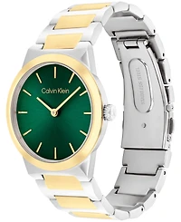 Calvin Klein Women's Ck Linear Elegance Two-Tone Stainless Steel Bracelet Watch, 36mm