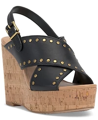 Vince Camuto Women's Ellna Studded Platform Wedge Sandals