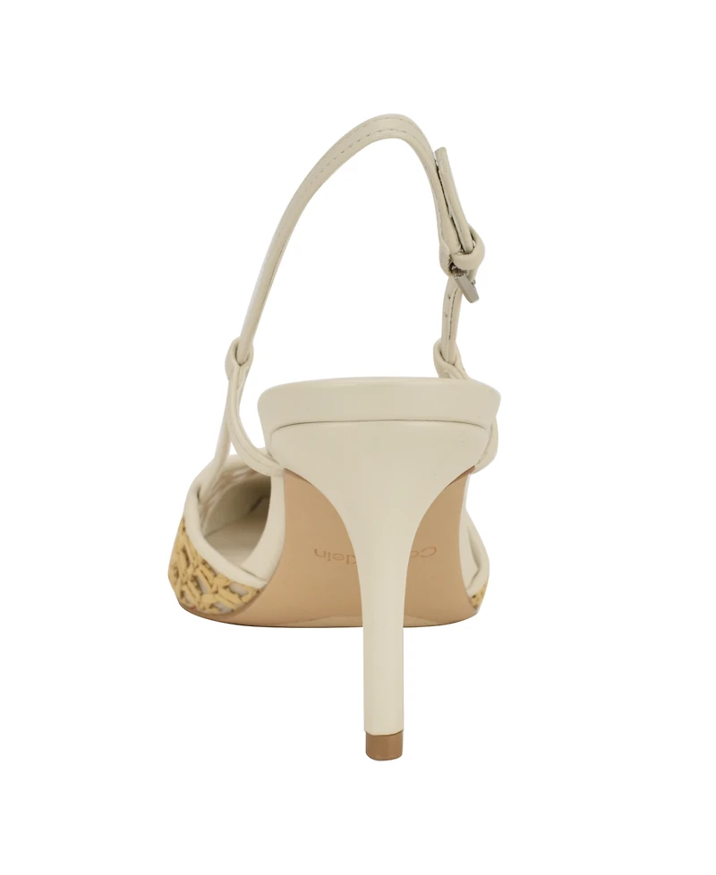 Calvin Klein Women's Juliesa Woven Slingback Pumps