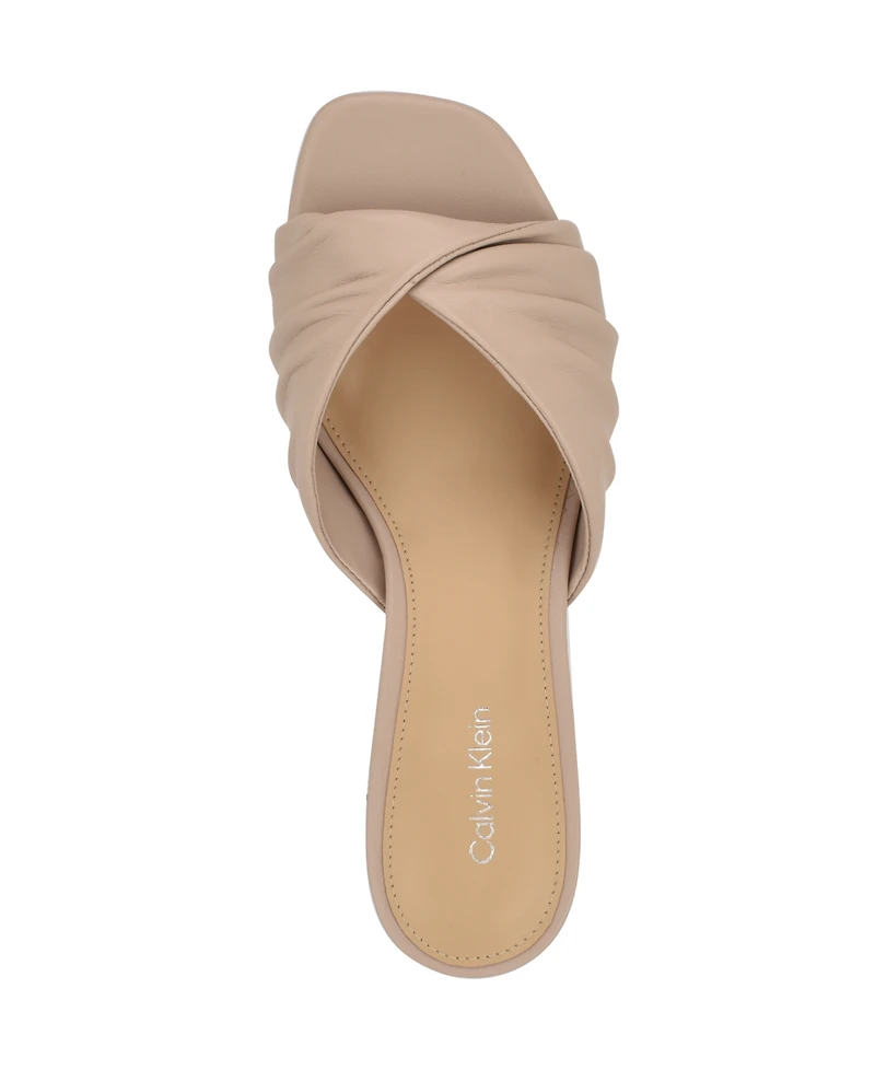 Calvin Klein Women's Imeena Slip-On Kitten Heel Sandals