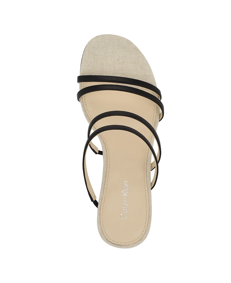 Calvin Klein Women's Jayla Strappy Tapered Heel Sandals