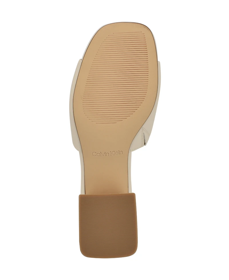 Calvin Klein Women's Rowena Block Heel Slip-On Sandals