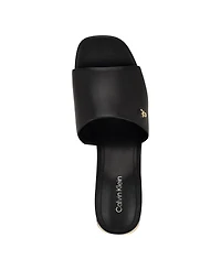 Calvin Klein Women's Rowena Block Heel Slip-On Sandals