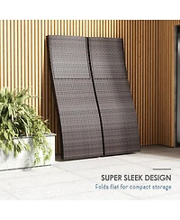 Nestl Outdoor Patio Chaise Wicker Lounge Chair with Reclining Backrest