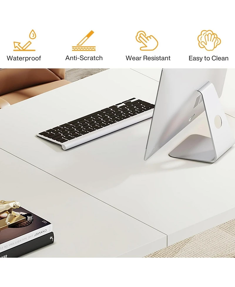 Tribesigns Modern Executive Desk, 70.9" Large Office Computer Meeting Room Table, Simple Workstation Business Furniture for Home